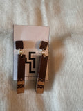 long brown earring