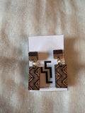 brown long earring